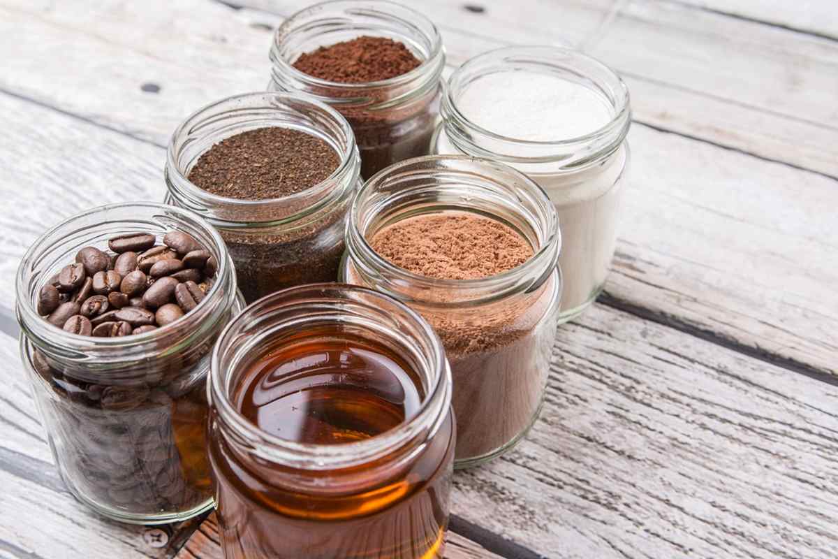 Six repurposed mason jars.